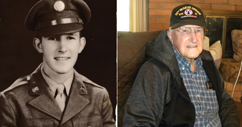 Bill Kongable recalls scenes he encountered entering Camp Ohrdruf after the concentration camp was liberated. The World War II veteran shared his memories at a family gathering in the Aledo home that has been in the family since 1950.
