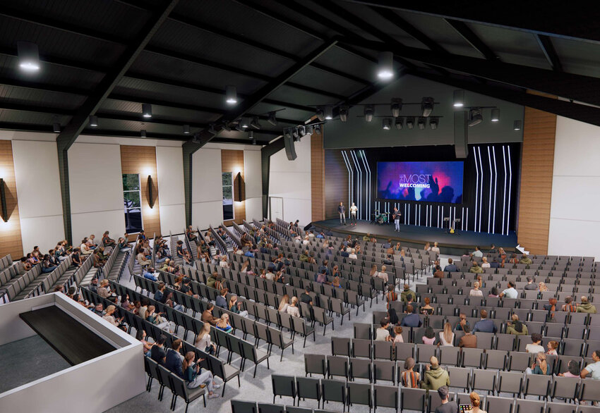 The new worship center will seat between 750 and 800 people.