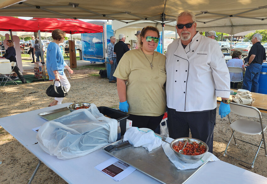 Chefs Reagan Hughes (left) and Anthony Valloni of The Saddle at Canyon West