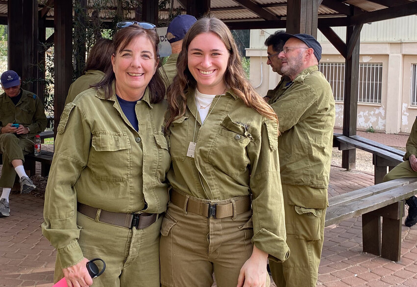 Marina Sears of Weatherford is shown with her Jewish friend Sofi. The two met when Sears was in Israel volunteering to aid on a medical base following the Hamas attacks on Oct. 7.