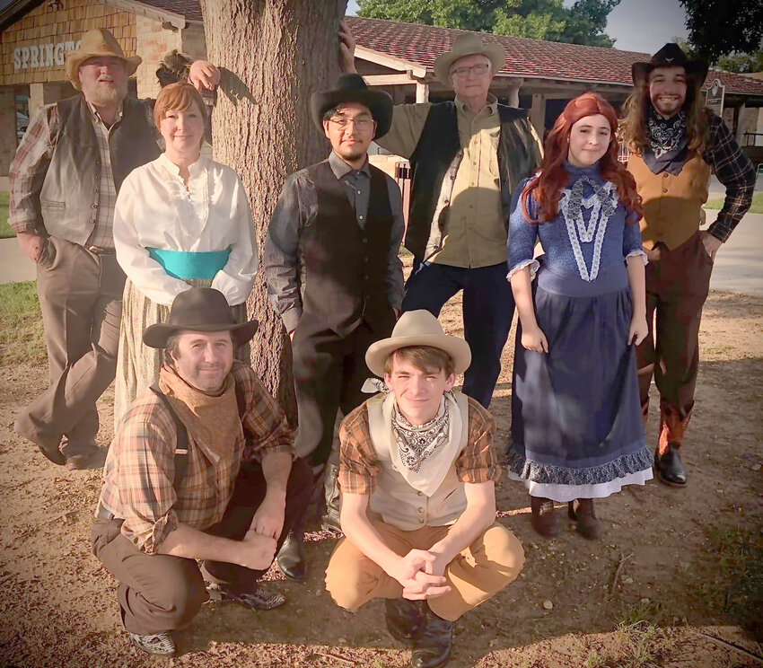 Members of the Parker County Theatre Company is shown during a production of ‘Spoon River Anthology.’ The mobile theatre was started by Lori Coughlin in 2022 and travels all over the county presenting shows.