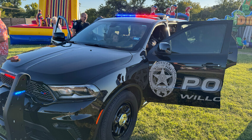 A Willow Park Police car was open for inspection.