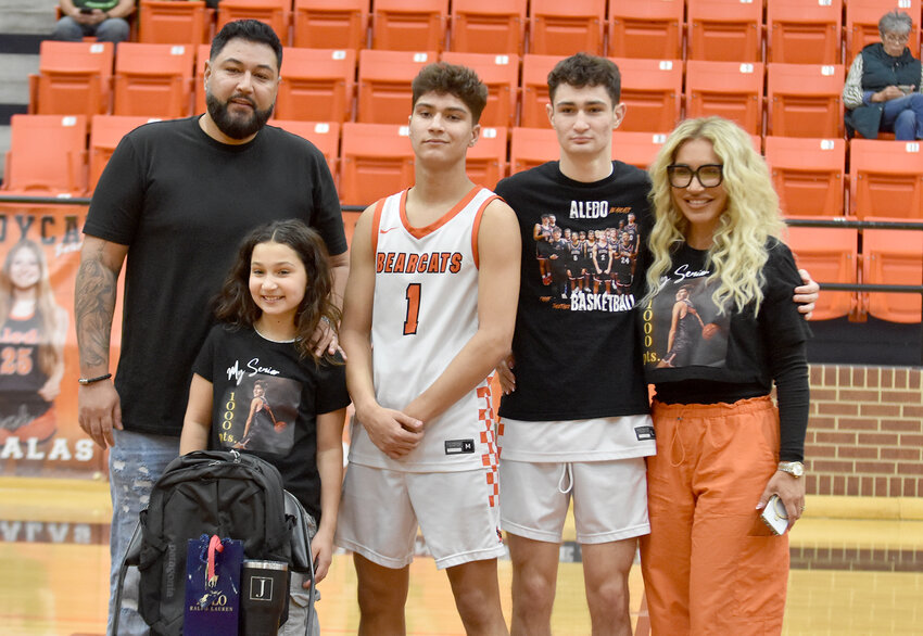 At Senior Night, Joaquin Pacheco was joined by Kendra Strath, Mike pacheco, brother Enrique, and sister Lola.