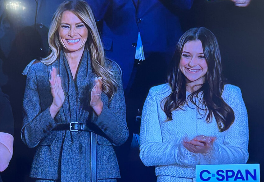 Aledo's Elliston Berry is shown with First Lady Melania Trump at President Trump's Joint Address to Congress.
