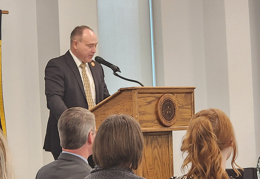 Weatherford College President Dr. Tod Allen Farmer, the 2020 Alumnus of the Year, gave those in attendance the state of the college, which he stated is strong.