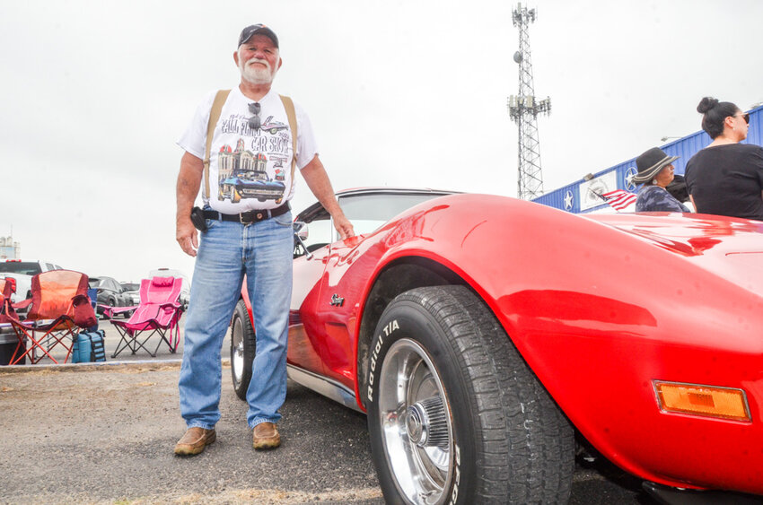 Gary Peninger drives his cherry red 1974 Corvette Stingray as his everyday car. It has its original transmission, body and 383 horsepower engine.