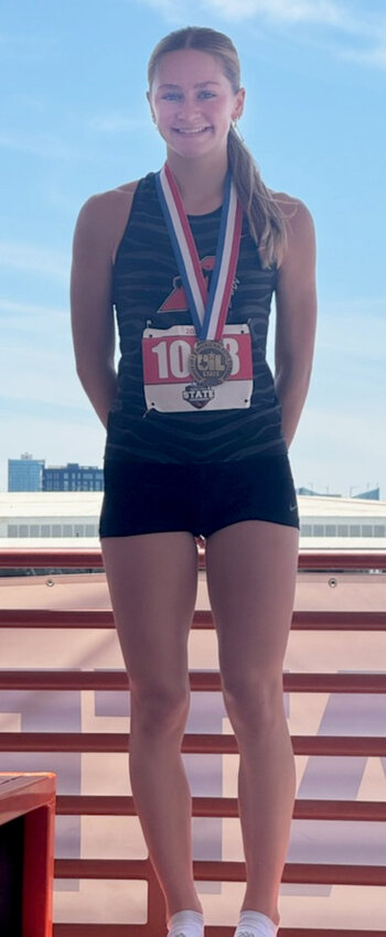 Molly Garrison received a bronze medal in the 1600 at the UIL STate Track Meet on May 3.