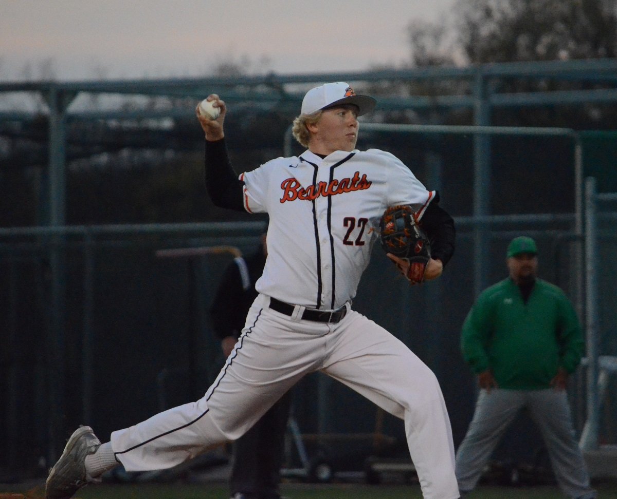 Aledo senior pitcher Kannon Brown threw a one-hit shutout Friday to lead the Bearcats past Grapevine to send the best-of-three regional quarterfinals series to a third and deciding game.