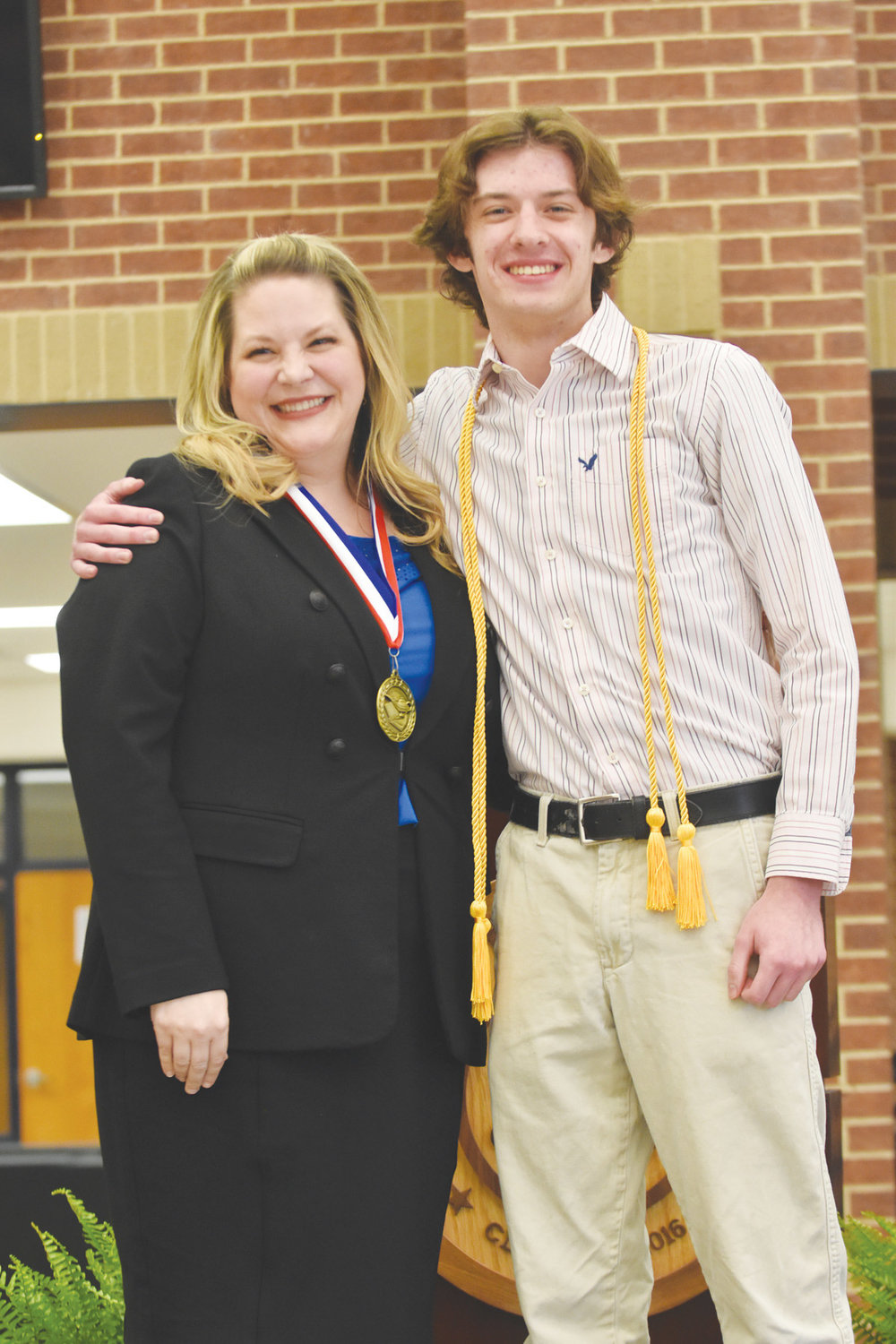 Jacob Deatherage is the son of Eric and Rebecca Deatherage. Jacob plans to attend Texas A&M University, study psychology, and eventually become a professional airline pilot. Jacob honored Mrs. Amber Wheeler.