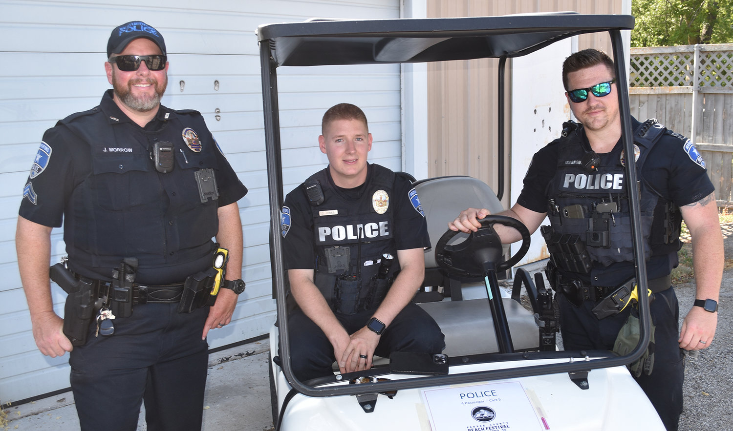 Corporal Morrow and Officers Jones and Yarbrough were among the members of Weatherford Police Dept. providing law enforcement services.