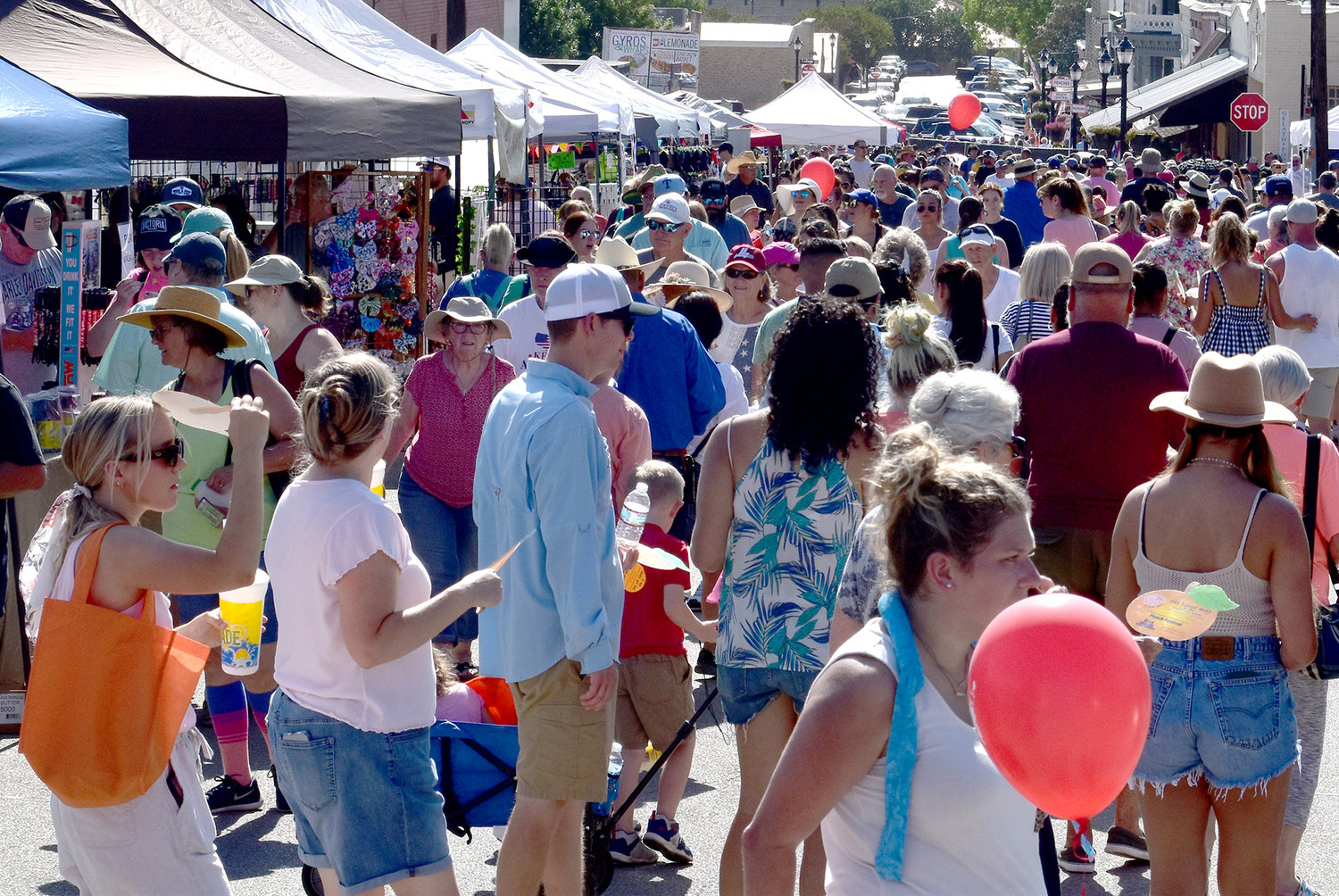 The Peach Festival drew a large crowd from the start of the day.