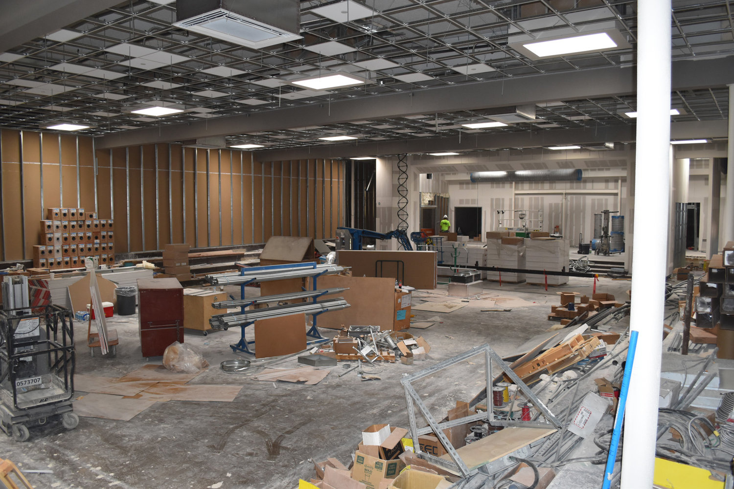 Bearcat Den under construction. The temporary wall at left will be taken down when complete for access to the kitchen.