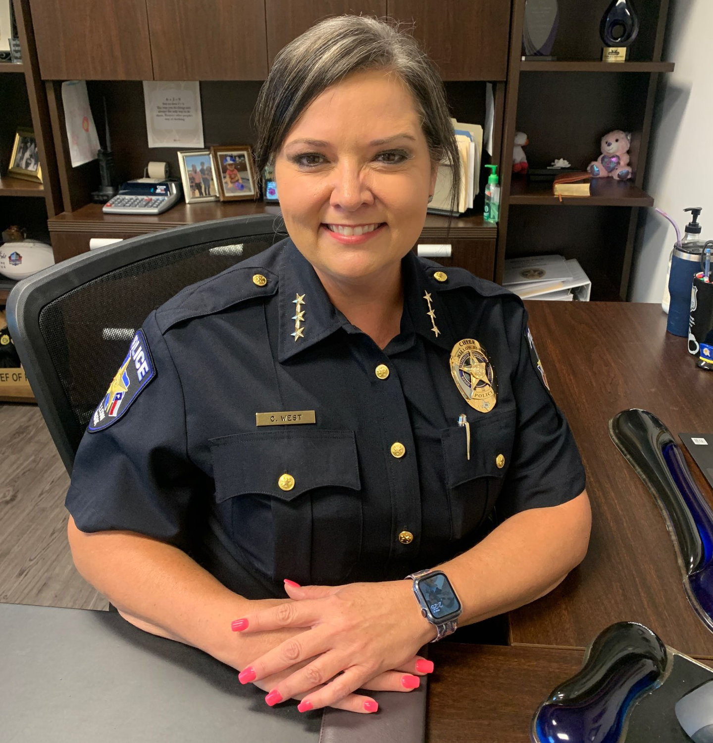 Carrie West has been the police chief in Willow Park for five years.