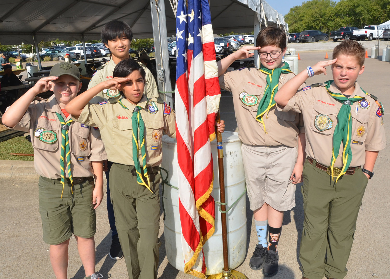Scout Troop 109 posted the colors at the event.