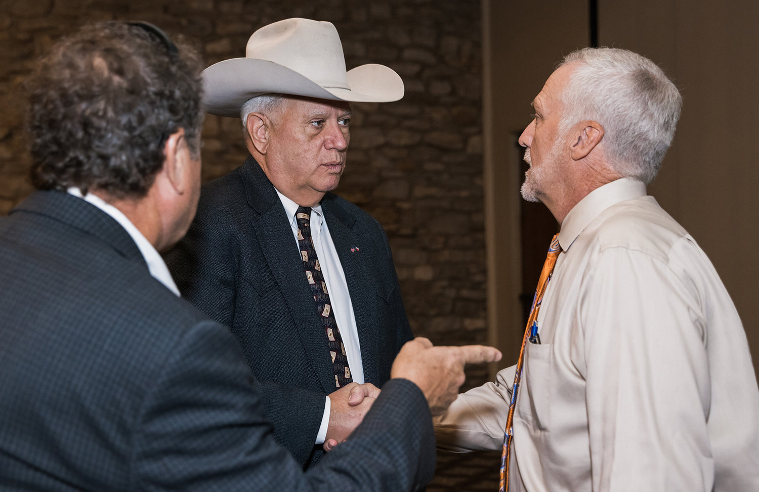 Parker County Sheriff Russ Authier (left) with Dan Peterson, former Aledo High School principal