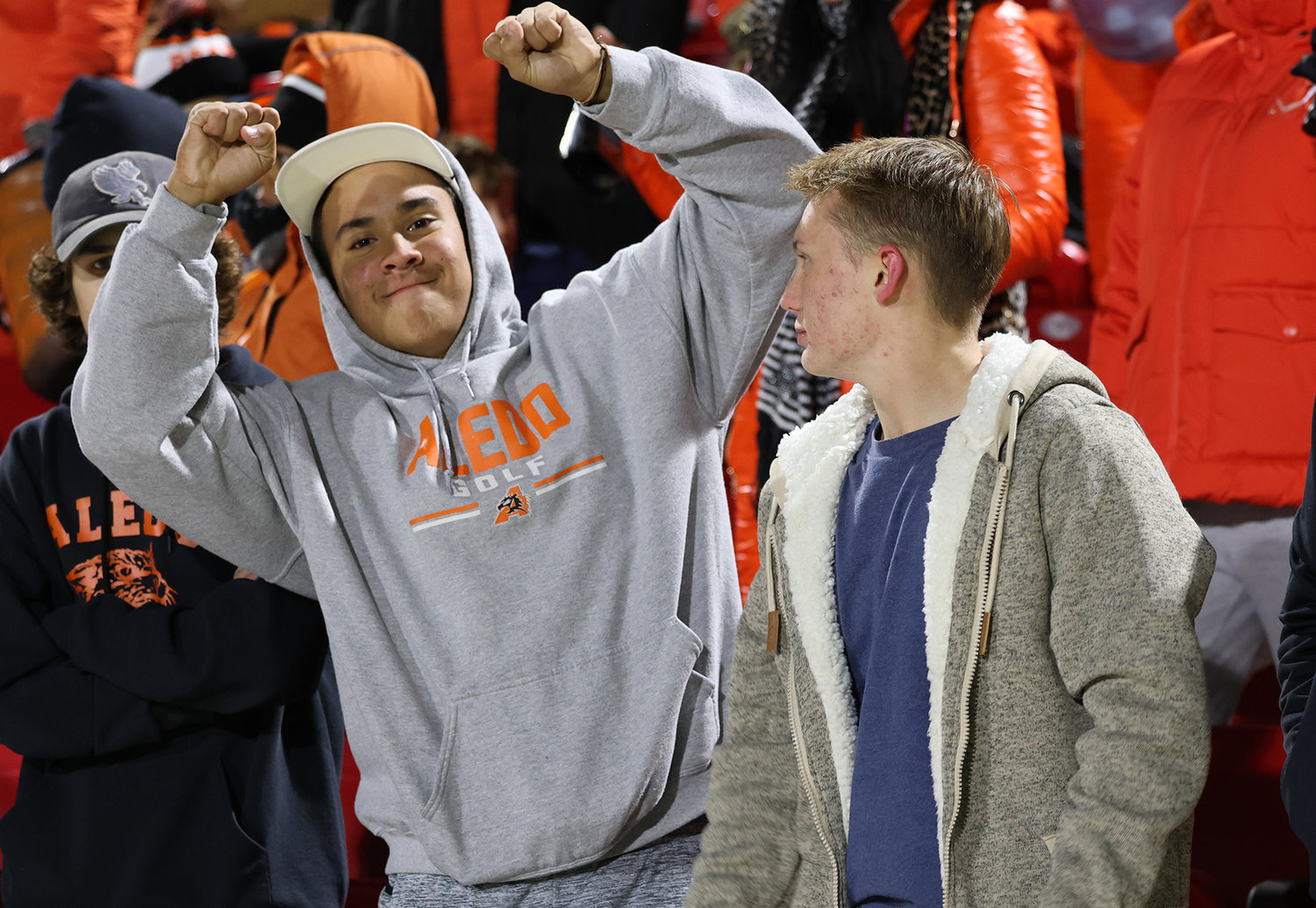 Fans get into the action on a cold night in Sweetwater.