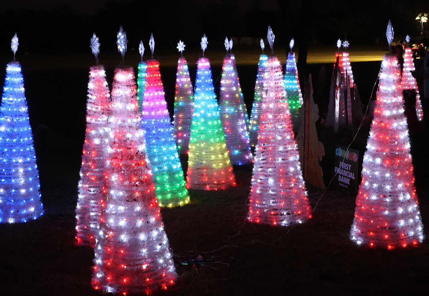 Lights adorned the park and will be on display throughout the season.