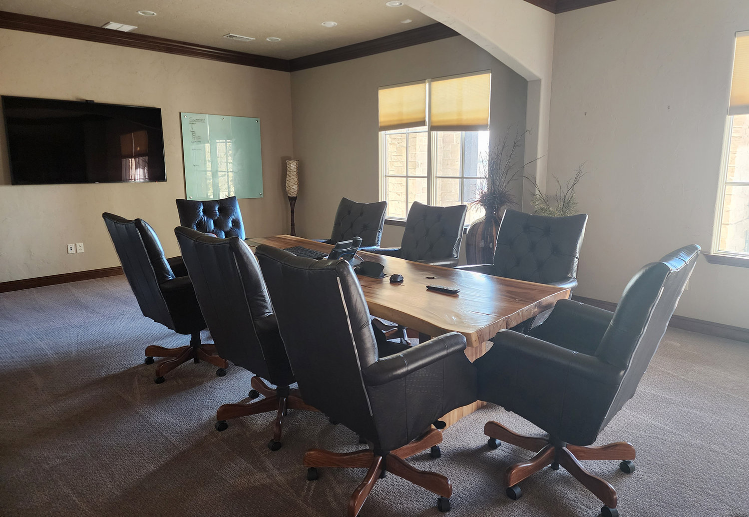 A meeting room in the new Willow Park City Hall; city officials plan to make the move into the Mercer Building in early 2023.