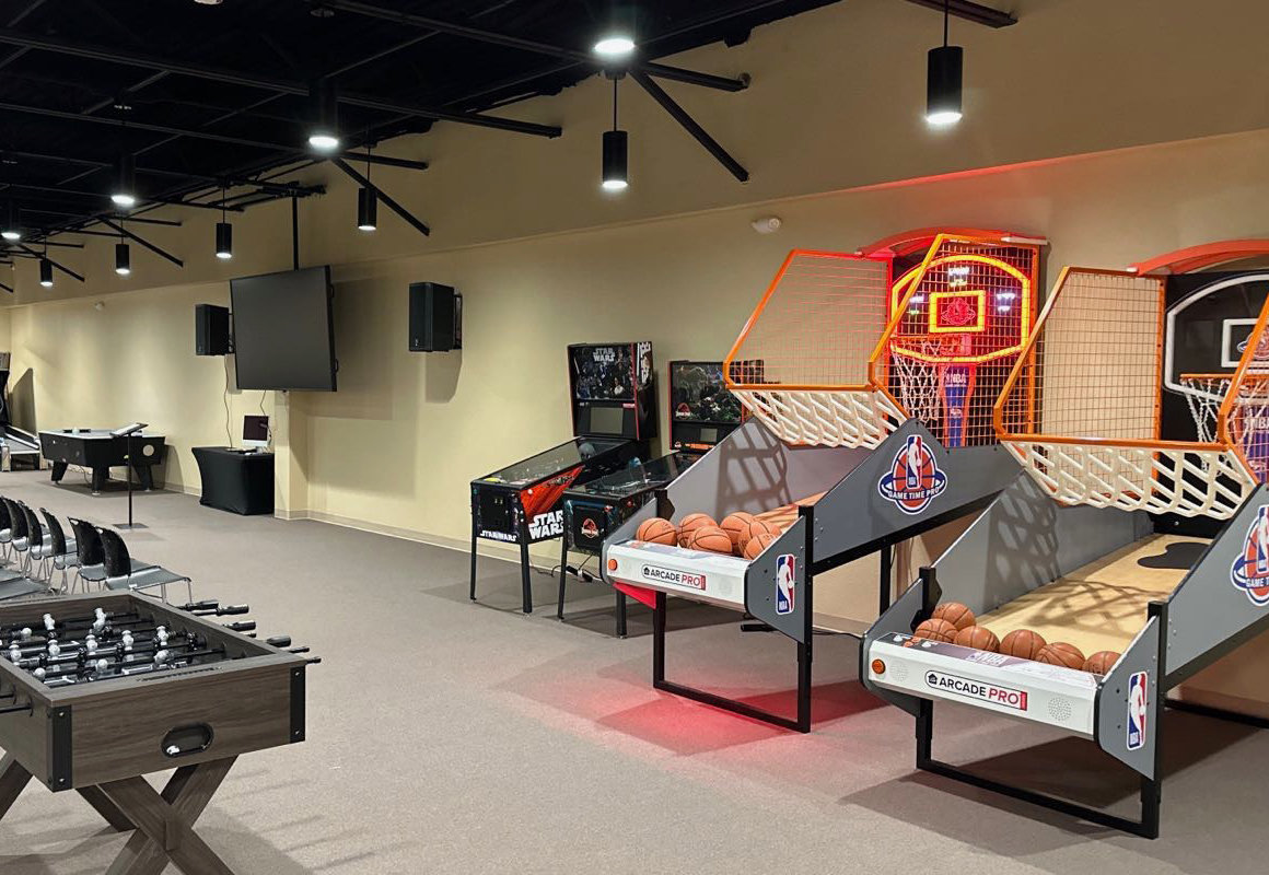 The youth area is equipped for both teaching and recreation.