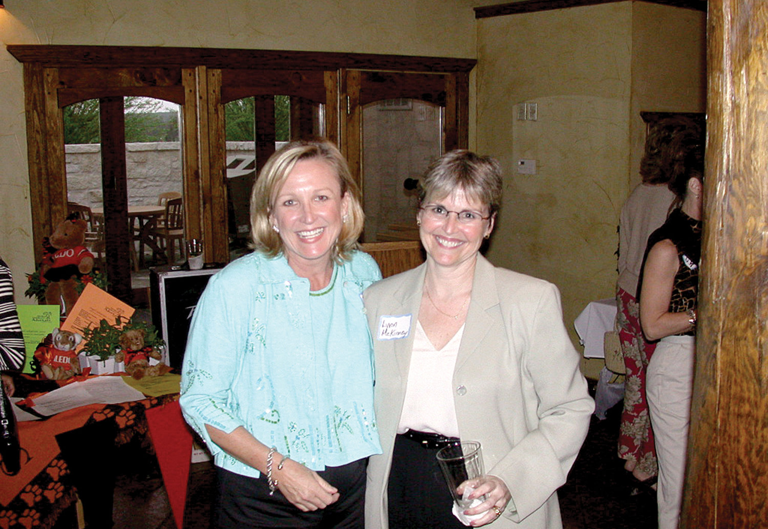 Pat Johnson and Lynn McKinney are shown at the inaugural formation meeting of Aledo AdvoCats in 2002.