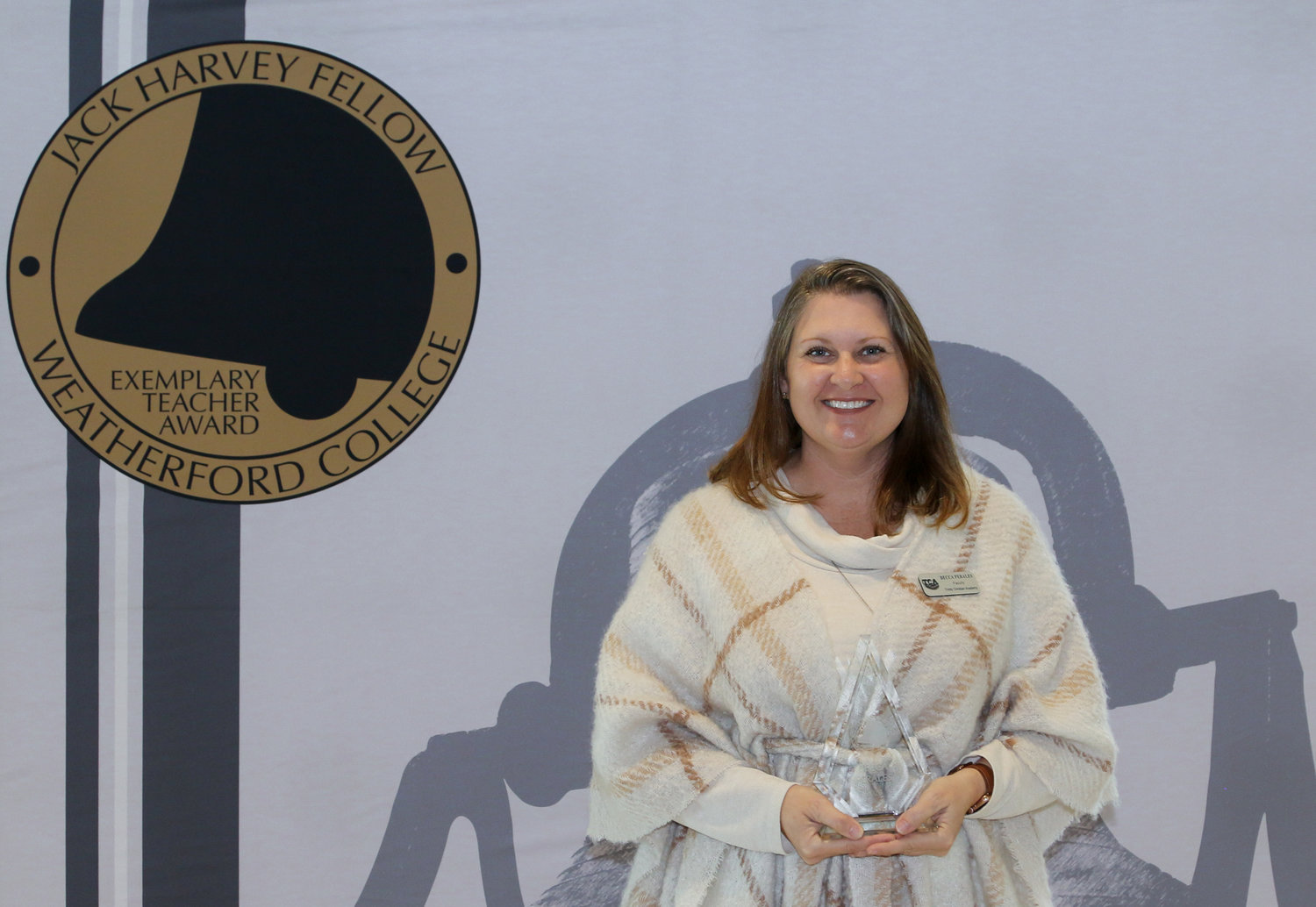 Trinity Christian Academy teacher Becca Perales was a recipient of the 2023 Jack Harvey Award.