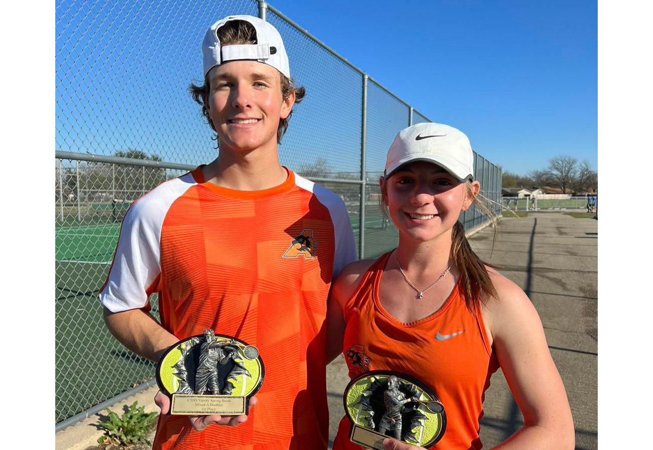 Scott Mason and Bryanna Orr placed first in Division A mixed doubles at the Chisholm Trail Tournament.