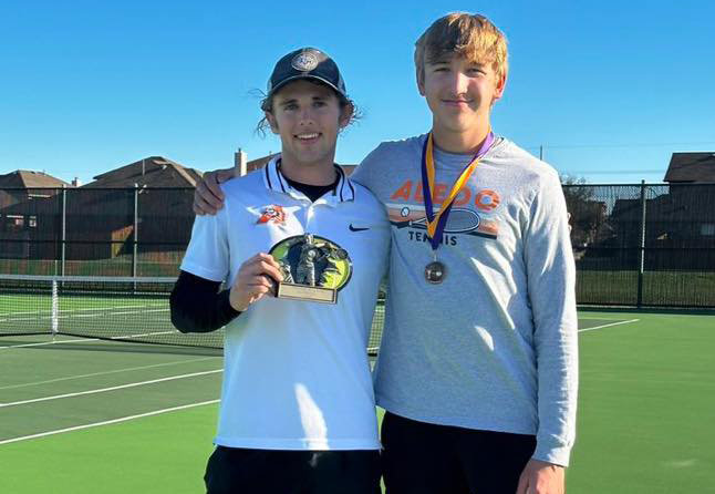 Will Beyer placed first in Division B boys singles and Ben Farmer placed third in Division A boys singles.