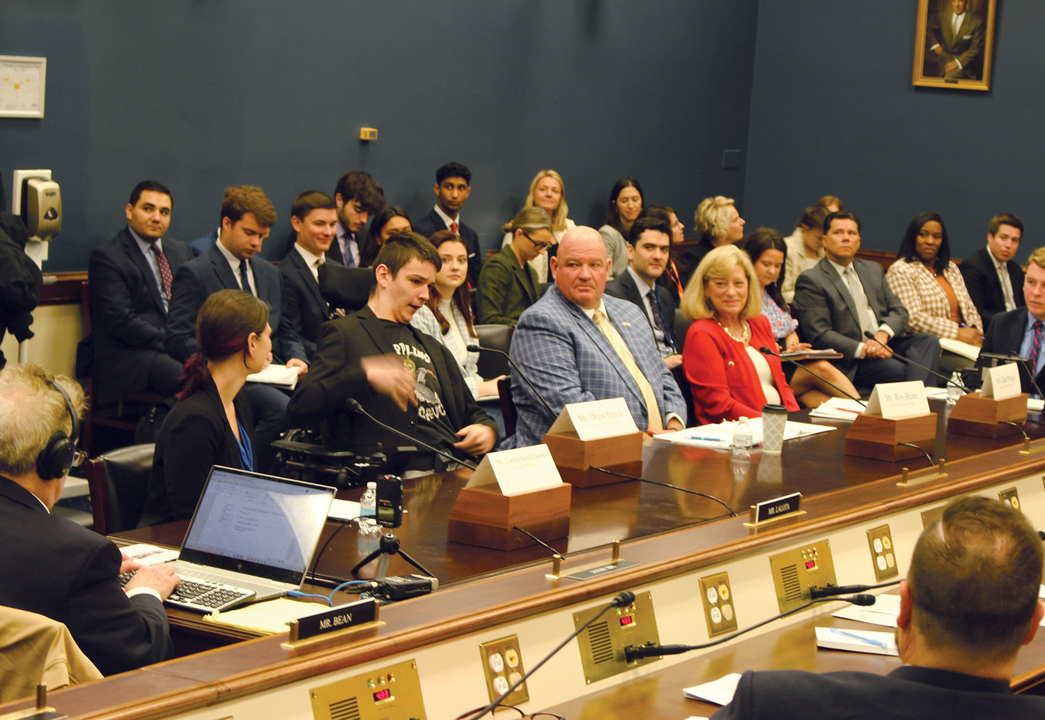Testifying before the House Committee on Small Business’ "From Nothing to Something: The Story of the American Dream” are (from left) Corinne Hendrickson, Drew Davis, Roy Heim, and Zan Prince.