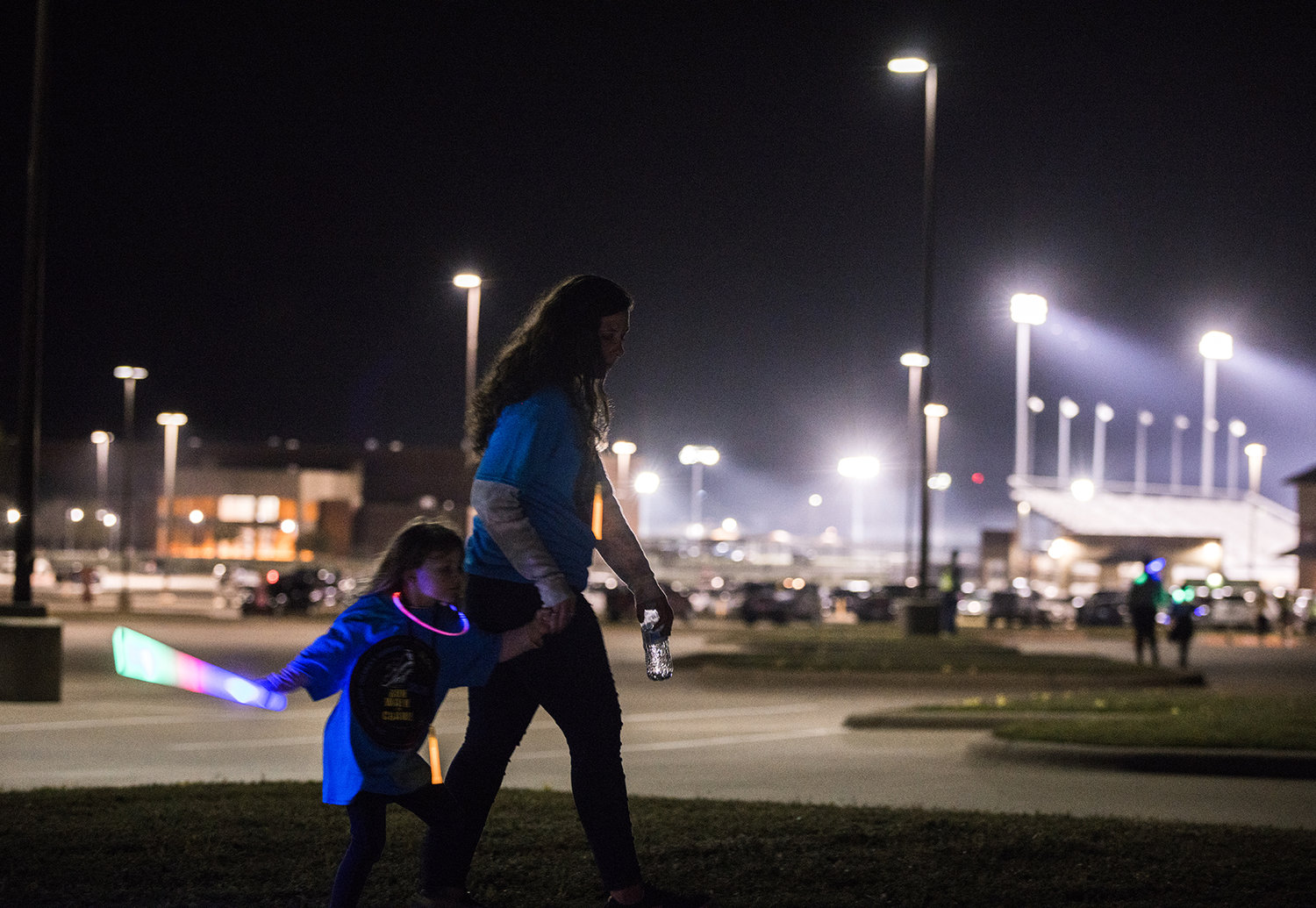 All ages participated in the 5K Glow Race "Run, Walk or Crawl"