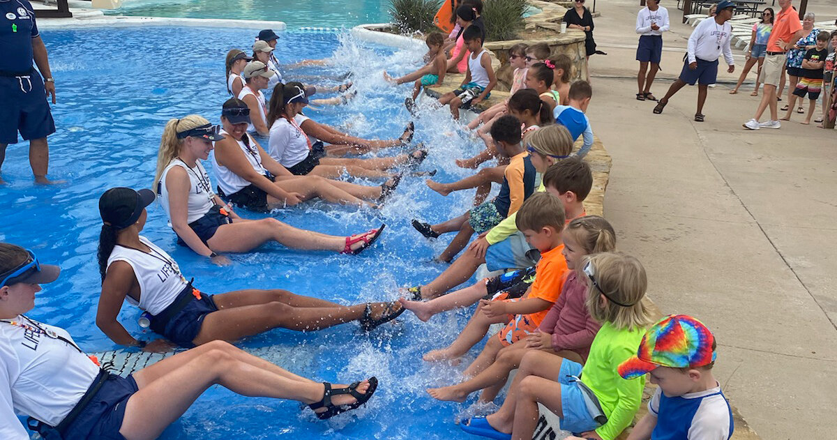 Swimmers and lifeguards at Splash Kingdom participated in the World’s Largest Swim Lesson on Thursday, June 20. The annual worldwide event is designed to encourage water safety.