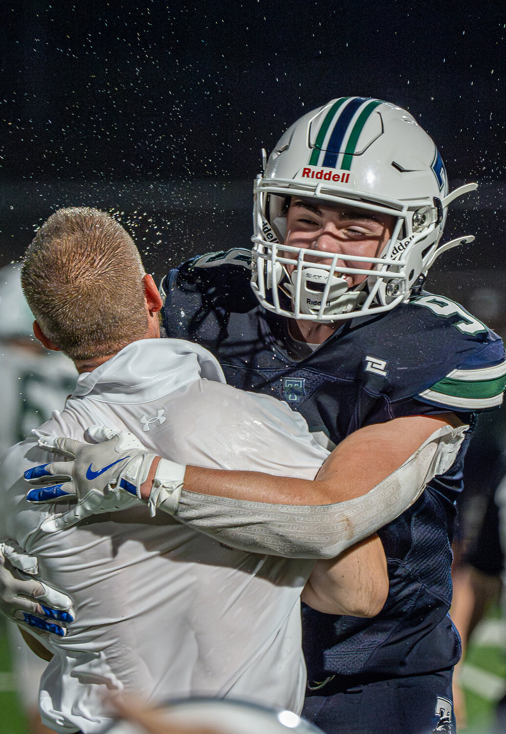 Trinity Christian Academy celebrated with their first win of the season.