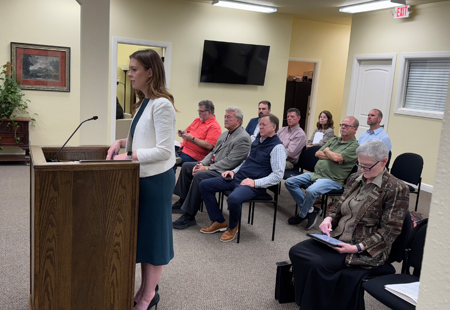Snow Garrett Williams senior auditor Reba Long presented the results of the city's audit at the Willow Park City Council meeting on March 11.