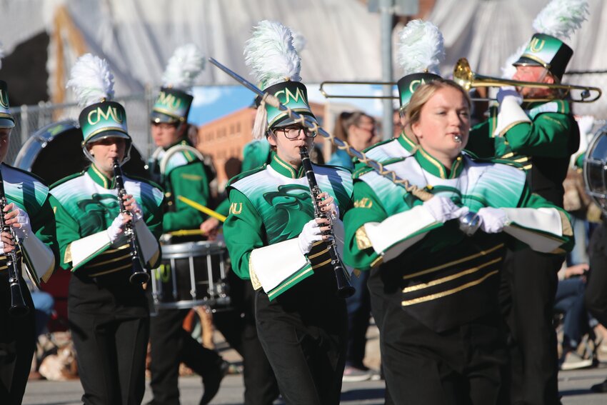 The Central Methodist University marching band kicks off the 2022 marching competition.