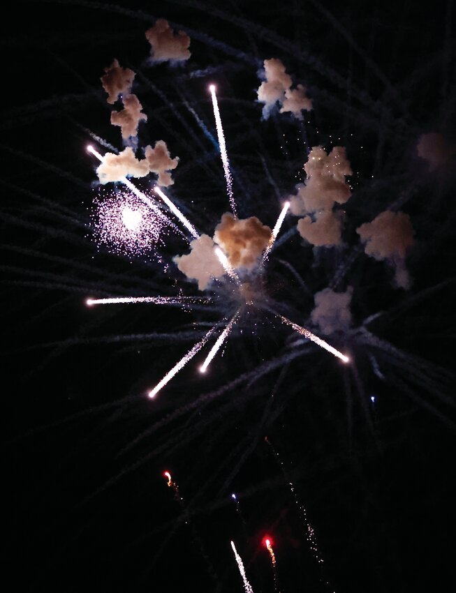 The 2024 Independence Day firework display at the city park.