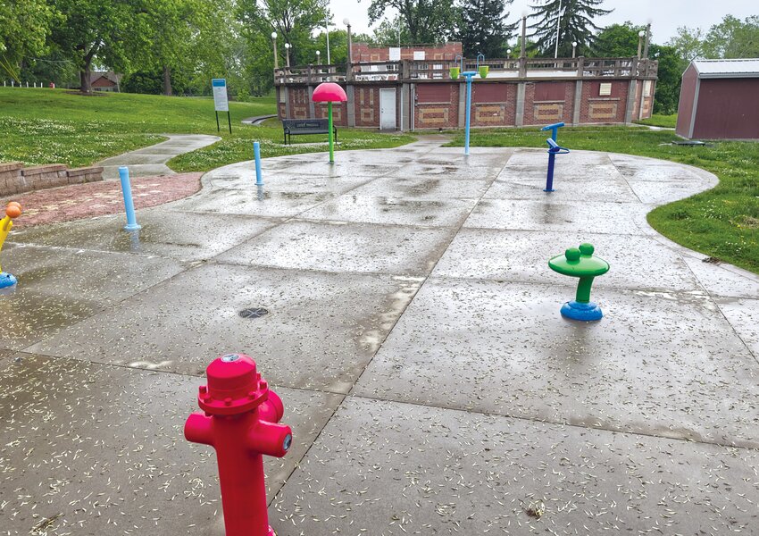 The Lucile Thurman splash pad near the Fayette City Pool will open late due to repairs. The pool is scheduled to open at noon on Saturday.