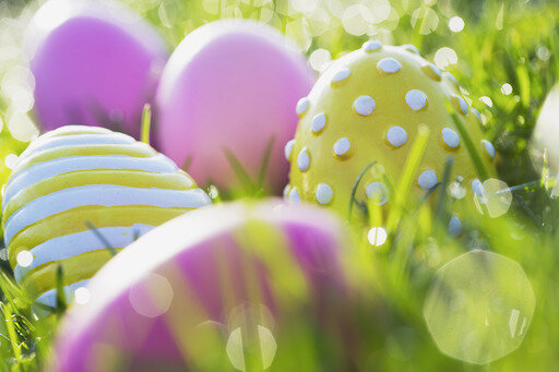 Easter eggs  in grass