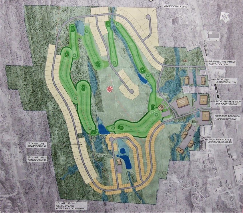 The original 2011 rendering of the Falcon Ridge project shows in detail the scope of the developer&rsquo;s plans for the former Altamont Farm site.