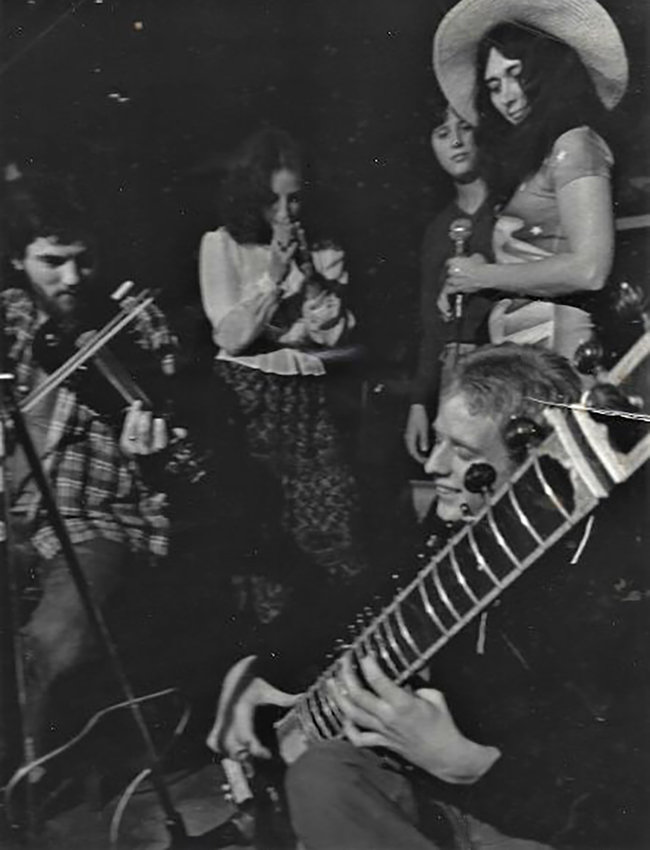 Jon Ossman, Hali Hammer (in the hat), Julie Grower, Sherrie Elston, and ensemble at the Joyous Lake in Woodstock.