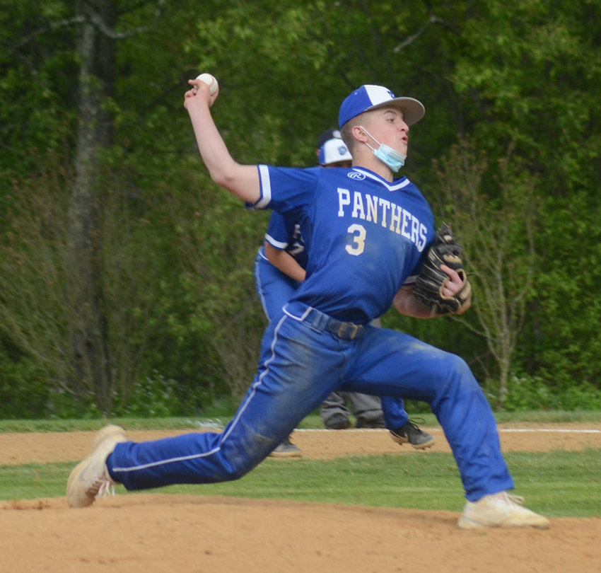 Kyle DeGroat pitches for Wallkill during Wednesday&rsquo;s MHAL baseball game at Highland High School.