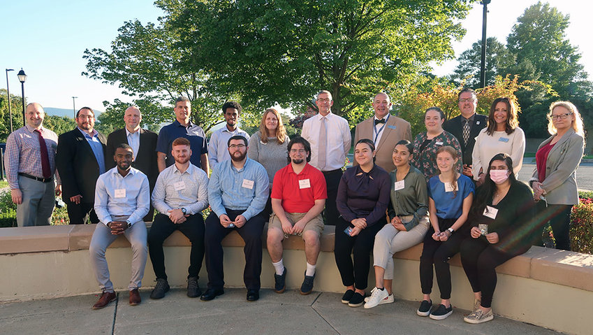 The 2021 Medici program participants, including Mount students, staff, and professors, representatives of Walden Savings Bank, and representatives of The Food Bank of the Hudson Valley.