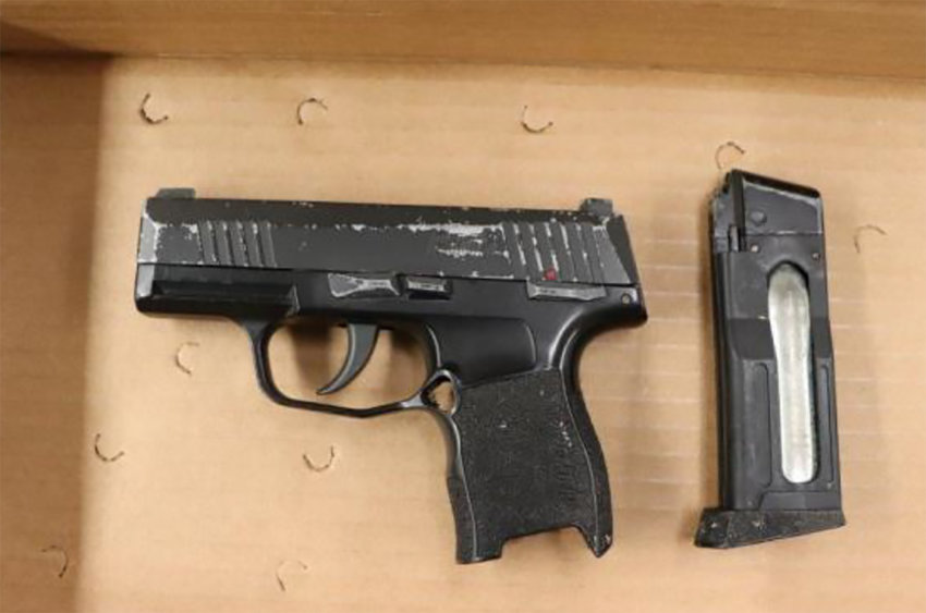 An imitation pistol (BB Gun) with a metal frame was recovered during the investigation