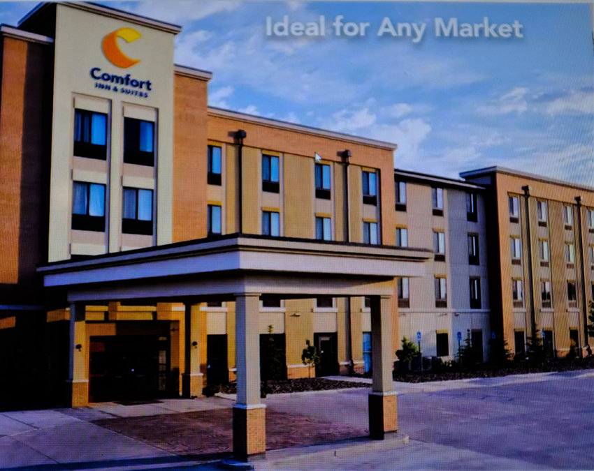 A rendering of a proposed 4 story hotel on Mack&rsquo;s Lane in Highland.