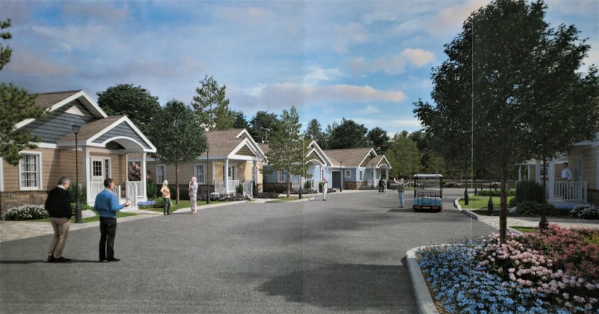 A rendering of the independent senior living homes that developer Marc Sanderson has proposed in the Town of Lloyd as part of his Life Plan Community.