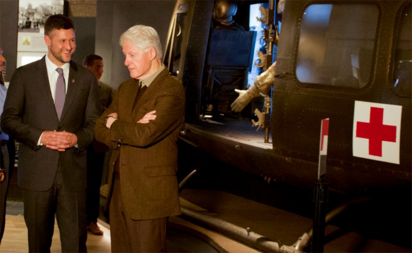 Congressman Pat Ryan with Former President Bill Clinton last Wednesday in New Windsor.