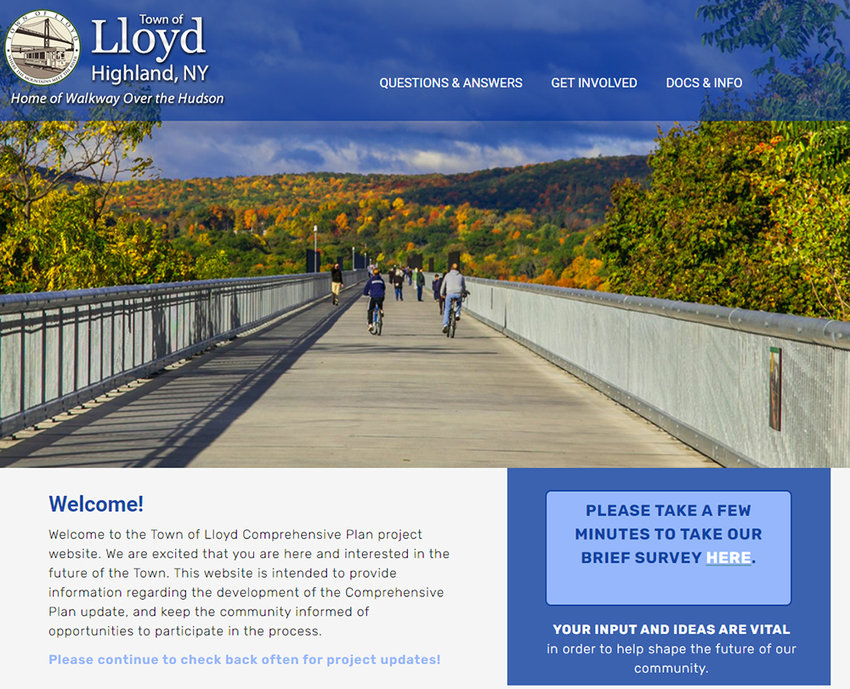 Lloyd residents are asked to take a brief survey with a link on the town&rsquo;s website.