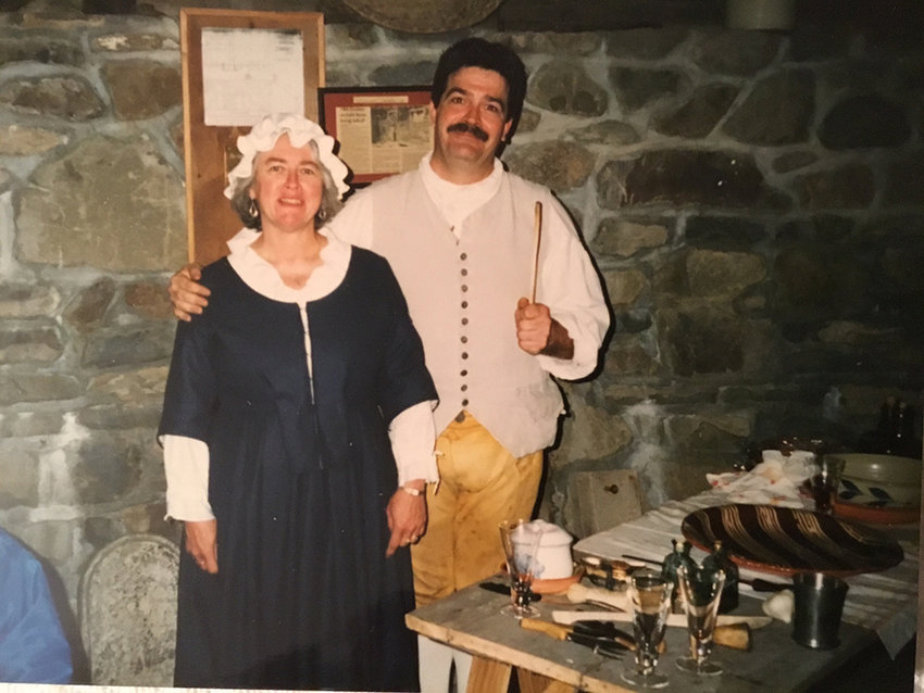 Colette Fulton (left), in her re-enactor&rsquo;s role.