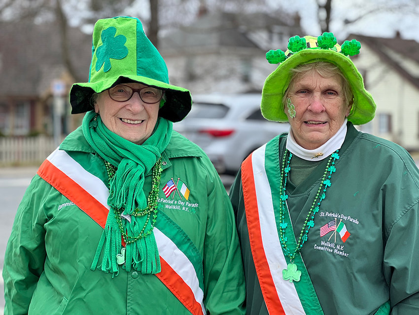 Wallkill St. Patrick&rsquo;s Parade Committee members Gwen Saunders and Grace Ross.