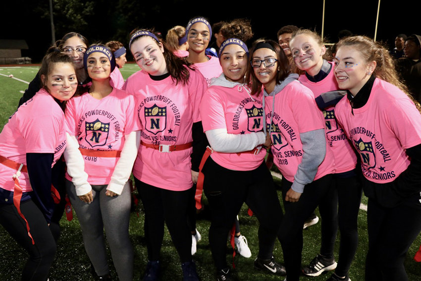 The &lsquo;powder puff&rdquo; flag football game, once a homecoming week ritual, has blossomed into a varsity sport.