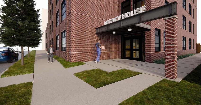 Proposed entrance way of the new Legacy House project.