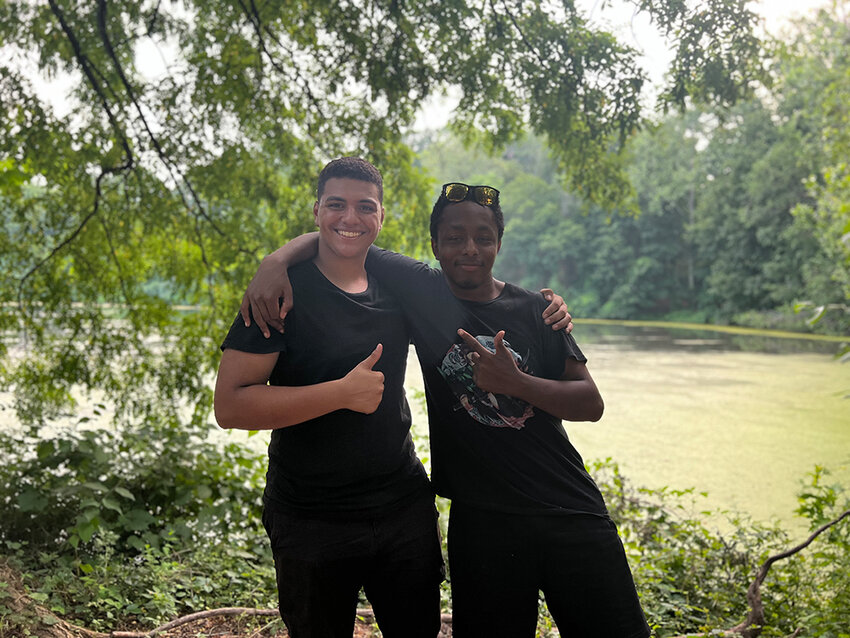 High school friends and Sanctuary stewards Carlos Manuel Alicea Jr and Marley Bremmer Orane St. Patrick hope to see the Crystal Lake area become a new park in the City of Newburgh.